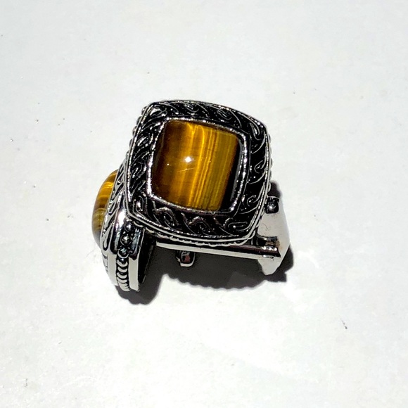 TIGER'S EYE Mens Cufflinks - Picture 3 of 4